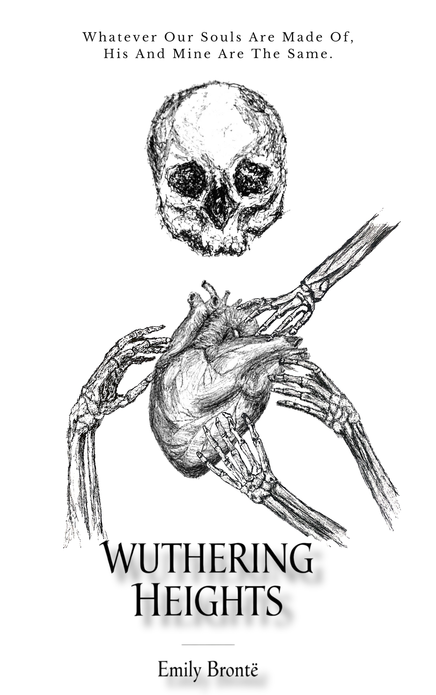 Wuthering Heights Premium Illustrated Edition - Cover featuring hands grasping a heart